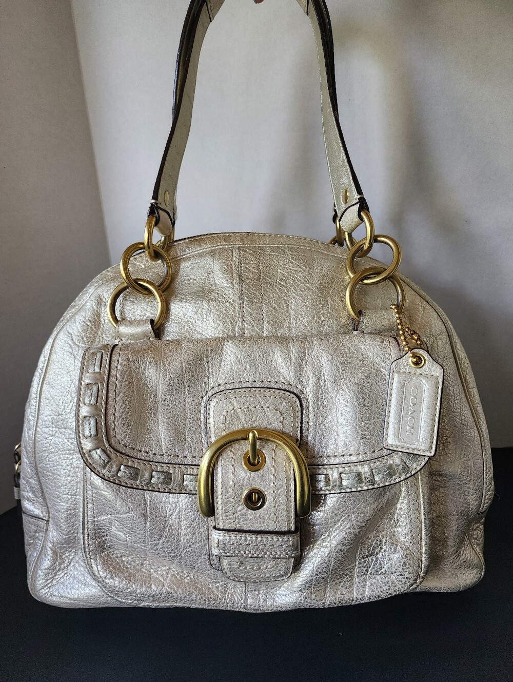 Coach Courtney Soho Dome Satchel, EUC, Metallic, 2008, F13137, $598 MSRP